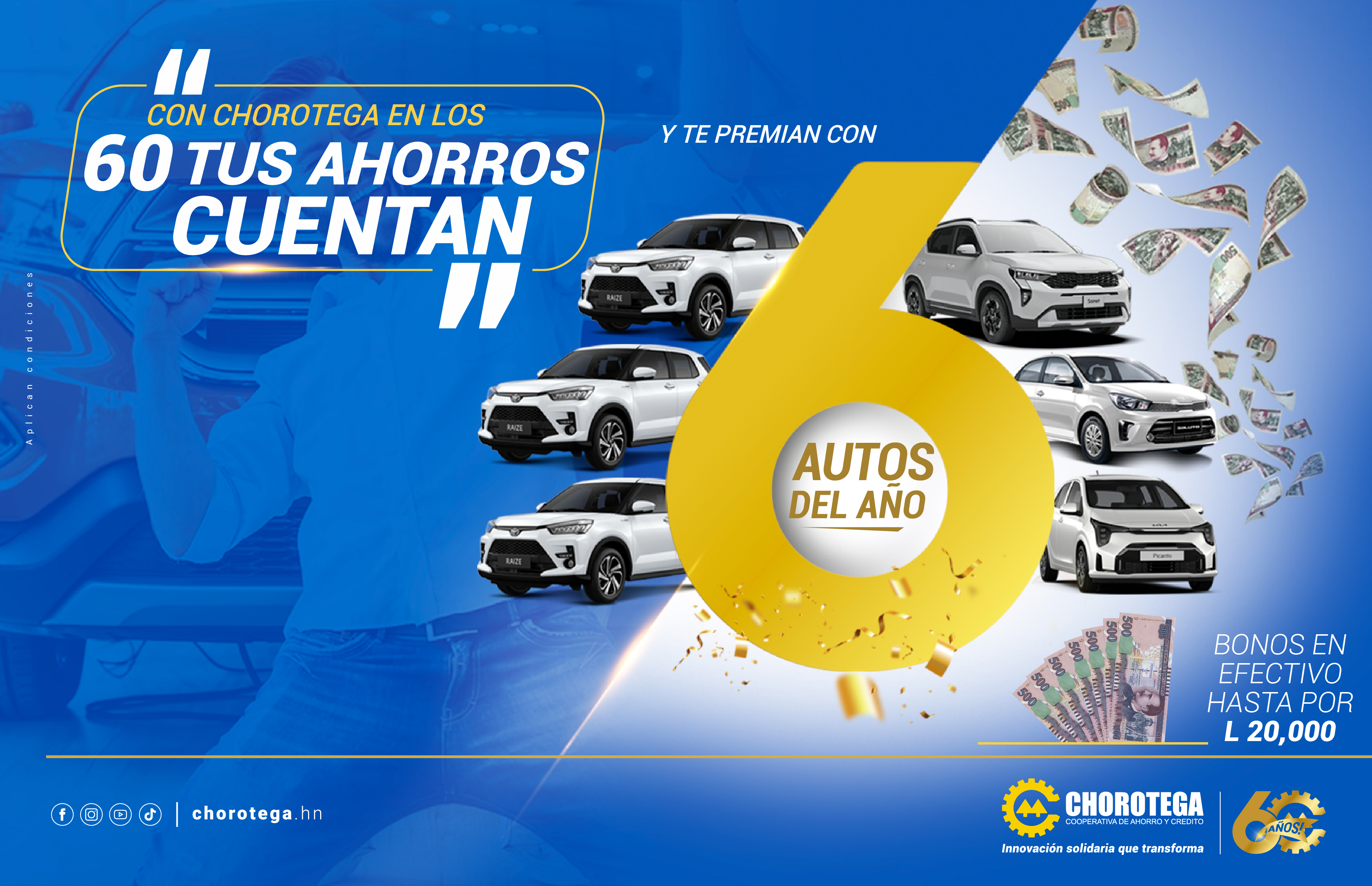 Con Chorotega en los 60 tus ahorros cuentan